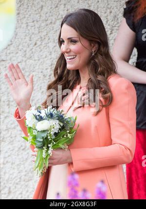 Catherine, duchesse de Cambridge, visite l'hôpital pour enfants Naomi House près de Winchester. Banque D'Images