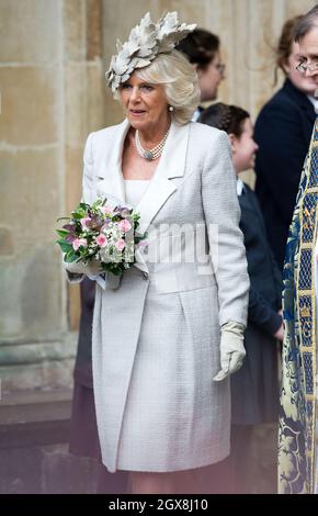 Camilla, duchesse de Cornwall, assiste à l'observance du Commonwealth à l'abbaye de Westminster le 19 mars 2014 Banque D'Images