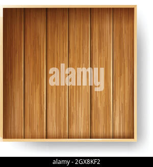 Forfait en bois pour vecteur de stockage Illustration de Vecteur