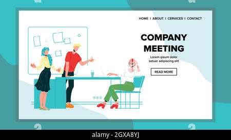 Illustration du vecteur de réunion, de réunion ou de conférence de l'entreprise Illustration de Vecteur