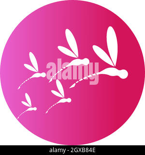 Illustration du modèle de conception d'icône de logo Dragonfly Illustration de Vecteur