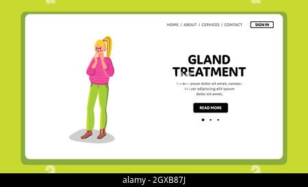 Traitement de la glande maladie femme en clinique Vector Illustration de Vecteur