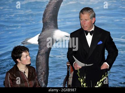 Le Prince Charles avec Dame Ellen MacArthur lors d'un dîner du RSPB pour soutenir la campagne « Save the Albatross ».Anwar Hussein/allactiondigital.com Banque D'Images