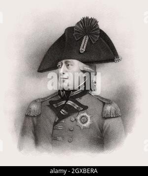 Roi George III ou George William Frederick, 1738 - 1820, roi de Grande-Bretagne et roi d'Irlande Banque D'Images