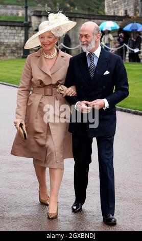 Arrivée du prince Michael de Kent et de la princesse Michael de Kent. Banque D'Images