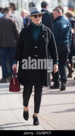 Zara Tindall participe à la première journée du Cheltenham Festival à l'hippodrome de Cheltenham le 13 mars 2018. Banque D'Images