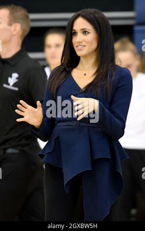 La duchesse de Sussex participe aux Prix de l'entraîneur de base à l'Université Loughborough le 24 septembre 2018. Banque D'Images