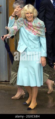 Camilla, la duchesse de Cornwall, visite le Collège duché à Stoke Climsland, dans l'est de Cornwall, le 11 mai 2007. Banque D'Images