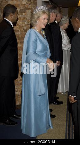 Camilla, duchesse de Cornwall, assiste au banquet des chefs de gouvernement du Commonwealth à Kampala, en Ouganda Banque D'Images