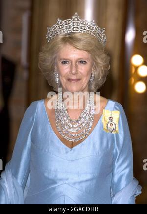 Camilla, duchesse de Cornwall, assiste au banquet des chefs de gouvernement du Commonwealth à Kampala, en Ouganda Banque D'Images