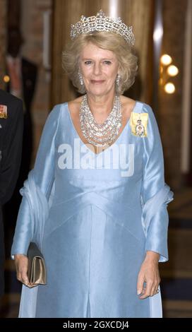 Camilla, duchesse de Cornwall, assiste au banquet des chefs de gouvernement du Commonwealth à Kampala, en Ouganda Banque D'Images