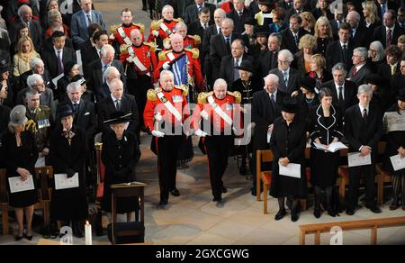 Vue générale du service de Thanksgiving pour la vie de Sir Edmund Hillary, conquérant de l'Everest, à la chapelle Saint-Georges, à Windsor, en Angleterre. Banque D'Images