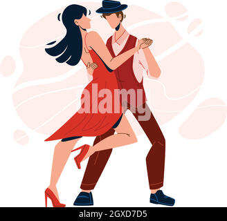 Salsa danse dansant danseuses couple Illustration vectorielle Illustration de Vecteur