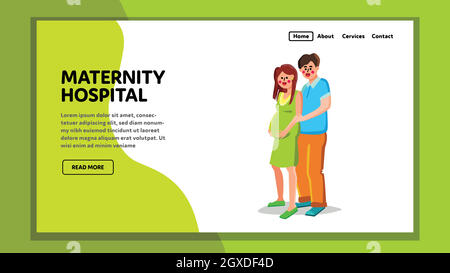 Maternité consultation de l'hôpital parents Illustration vectorielle plate Illustration de Vecteur