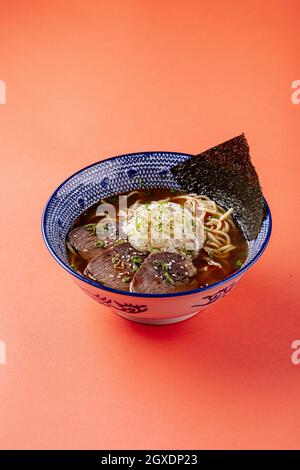 Japonais kumamoto shio ramen avec de la viande de cheval Banque D'Images