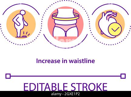 Augmentation de la taille de l'icône de concept Illustration de Vecteur