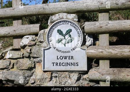 Lower Treginnis, National Park Coast Path entre Porth Clais et St Justinien, St Davids, Pembrokeshire, pays de Galles, Royaume-Uni,Royaume-Uni, Europe Banque D'Images