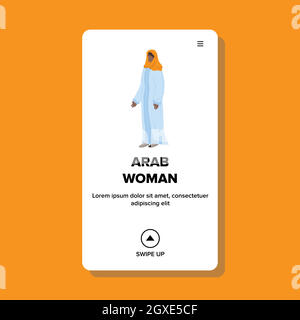 Femme arabe portant le hijab vêtements culturels Vector Illustration de Vecteur