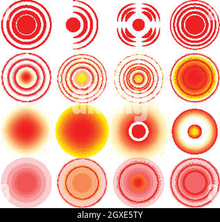 Cercle de douleur à la gorge ou vecteur de repère de localisation Illustration de Vecteur