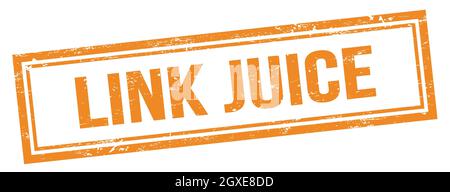 LIER LE TEXTE DE JUS sur le timbre orange grungy rectangle vintage. Banque D'Images
