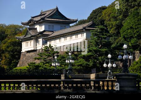 Palais impérial de Tokyo, jardins nationaux de Kokyo Gaien, Tokyo, Japon Banque D'Images