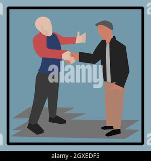 premier contact - rencontrer quelqu'un Banque D'Images