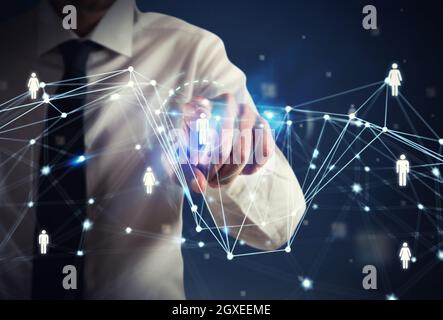 Human Resource Manager sélectionne l'équipe pour un nouveau projet d'entreprise Banque D'Images