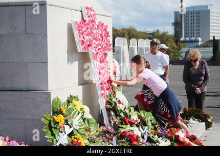 JOUR D'ANZAC, Musée de la guerre à Auckland, Nouvelle-Zélande.25 avril 2011 Banque D'Images