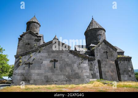 Monastère de Tegher du XIIIe siècle à Aragotsotn province en Arménie Banque D'Images