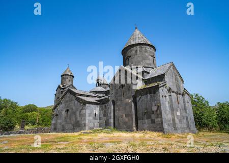 Monastère de Tegher du XIIIe siècle à Aragotsotn province en Arménie Banque D'Images