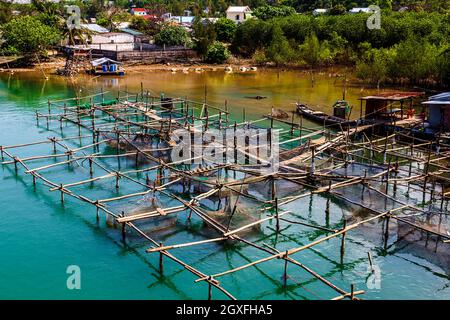 CAU Lang Co un petit village de pêcheurs entre Hue et Da Nang Banque D'Images