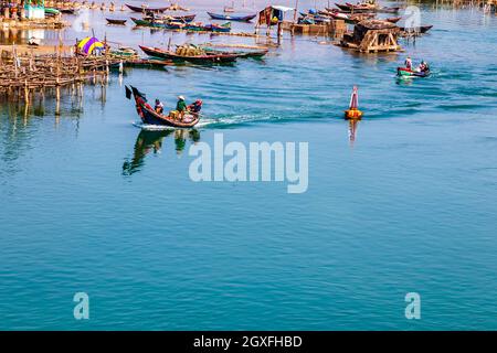 CAU Lang Co un petit village de pêcheurs entre Hue et Da Nang Banque D'Images