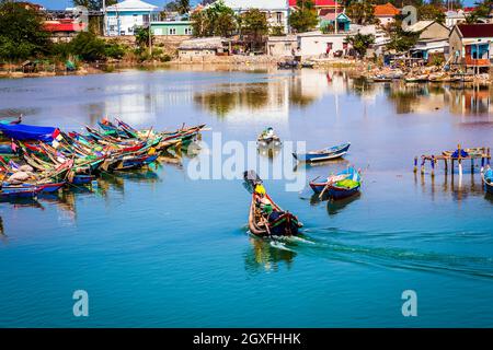 CAU Lang Co un petit village de pêcheurs entre Hue et Da Nang Banque D'Images