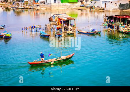 CAU Lang Co un petit village de pêcheurs entre Hue et Da Nang Banque D'Images