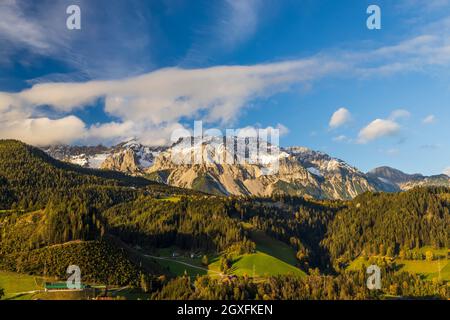 Massif du Dachstein d'automne, Styrie, Autriche Banque D'Images