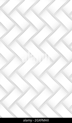 Arrière-plan abstrait en osier, arrière-plan gris avec losange, rectangles blancs - Illustration vectorielle Banque D'Images