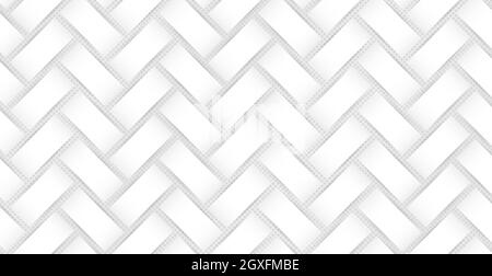 Arrière-plan abstrait en osier, arrière-plan gris avec losange, rectangles blancs - Illustration vectorielle Banque D'Images