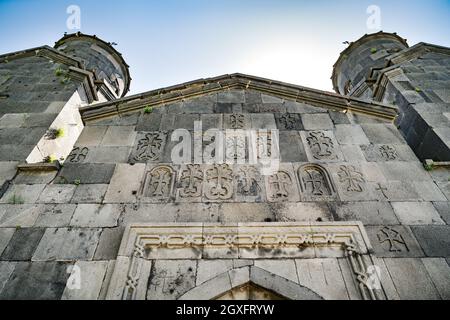 Monastère de Tegher du XIIIe siècle à Aragotsotn province en Arménie Banque D'Images