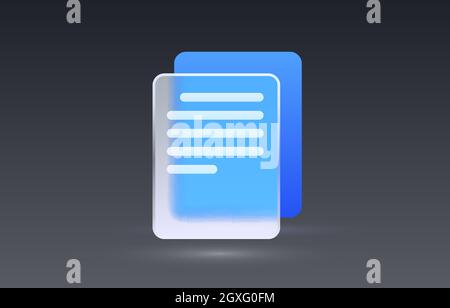 Icône transparente pour document en verre, affiche de collecte. Illustration vectorielle Illustration de Vecteur