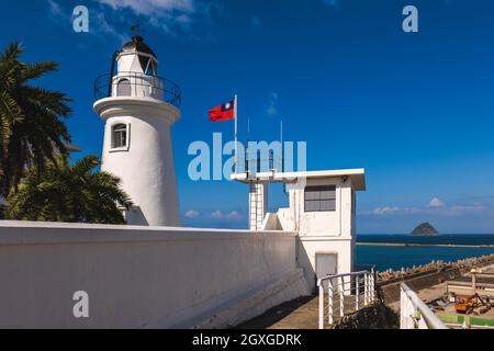 Phare de Keelung sur la côte ouest du port de keelung à taïwan Banque D'Images