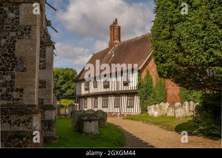 Le Guildhall du cimetière de Saint Pierre et de l'église Saint Paul, Eye, Suffolk Banque D'Images