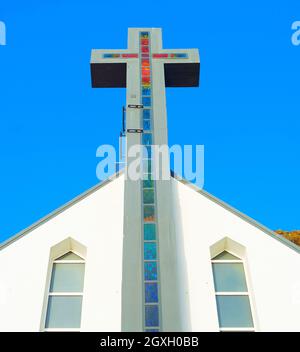 Église paroissiale de Santo Amaro dans le village de Paul do Mar, île de Madère, Portugal Banque D'Images