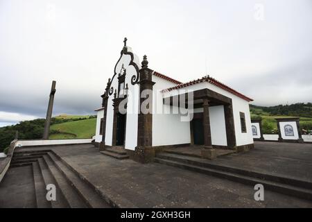 L'église de Nossa Senhora da Paz, Sao Miguel, Açores Banque D'Images