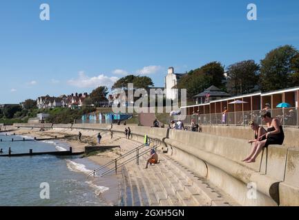 The Seaside Resort of Dovercourt Bay, Harwich, Essex, Angleterre, Royaume-Uni Banque D'Images