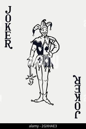 illustration de poker joker card casino fon Banque D'Images