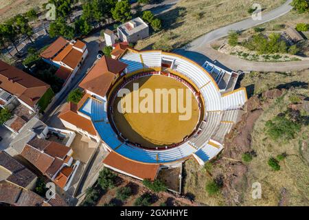 Arènes d'Alcaraz, Albacete Espagne. Avec une capacité de 1,250 places. Banque D'Images