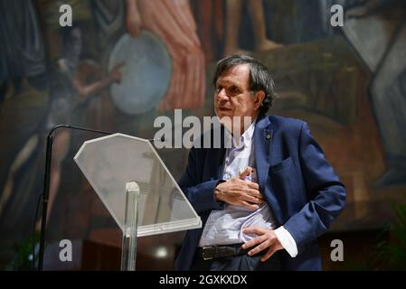 Rome, Italie. 05e octobre 2021. Le professeur Giorgio Parisi, sous Giorgio Parisi, prix Nobel de physique, rencontre des professeurs et des étudiants universitaires., nouvelles à Rome, Italie, octobre 05 2021 crédit: Agence de photo indépendante/Alamy Live News Banque D'Images