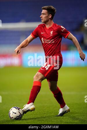 Tony Gallacher de Liverpool pendant le Trophée Papa John's, match du groupe D du Nord au stade de l'Université de Bolton, Royaume-Uni. Date de la photo: Mardi 5 octobre 2021. Banque D'Images