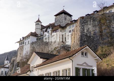 Château d'Aarburg dans le canton de Soleure, Suisse Banque D'Images