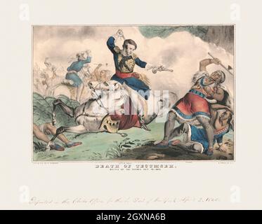 Mort de Tecumseh : bataille de la Tamise 18 octobre 1813 Banque D'Images